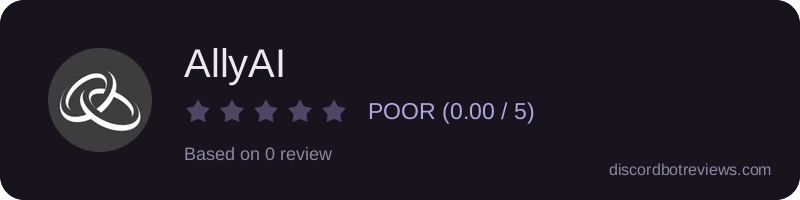 Rating widget preview for AllyAI