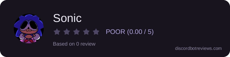 Rating widget preview for Sonic