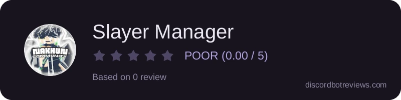 Rating widget preview for Slayer Manager