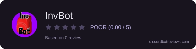 Rating widget preview for InvBot