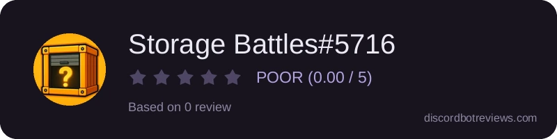 Rating widget preview for Storage Battles#5716