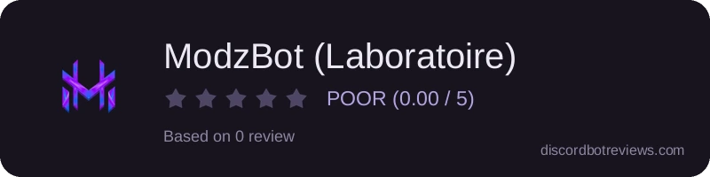 Rating widget preview for ModzBot (Laboratoire)