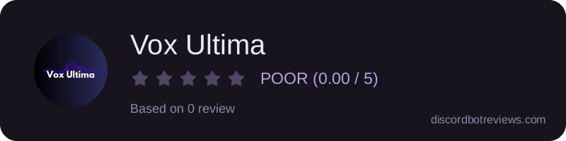 Rating widget preview for Vox Ultima