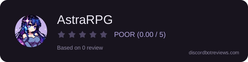 Rating widget preview for AstraRPG