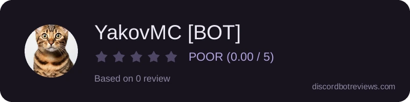 Rating widget preview for YakovMC [BOT]