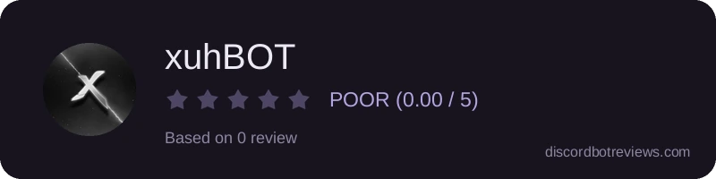 Rating widget preview for xuhBOT