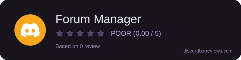 Rating widget preview for Forum Manager