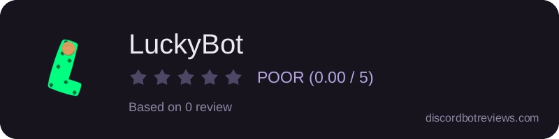 Rating banner for LuckyBot