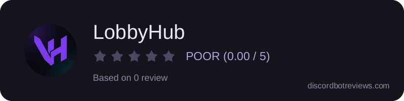 Rating widget preview for LobbyHub
