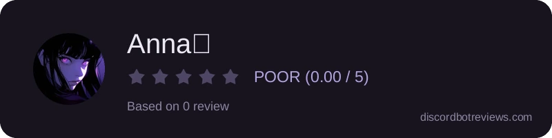 Rating widget preview for Anna💜