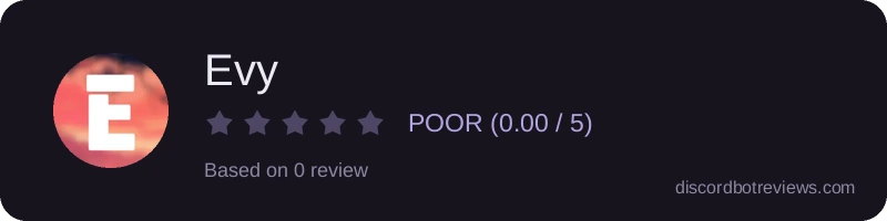 Rating widget preview for Evy