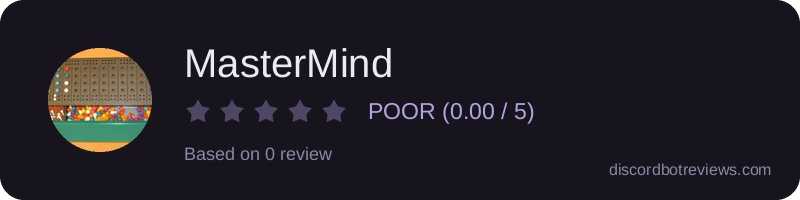 Rating widget preview for MasterMind