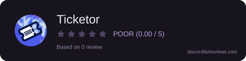 Rating widget preview for Ticketor