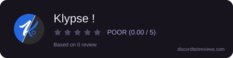 Rating widget preview for Klypse !