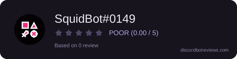 Rating widget preview for SquidBot#0149
