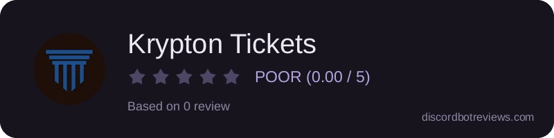 Rating widget preview for Krypton Tickets