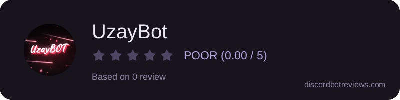Rating widget preview for UzayBot