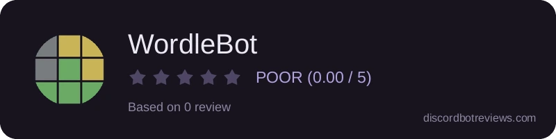 Rating widget preview for WordleBot
