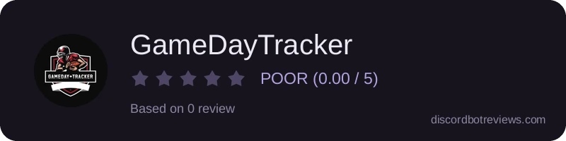 Rating widget preview for GameDayTracker