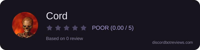 Rating widget preview for Cord