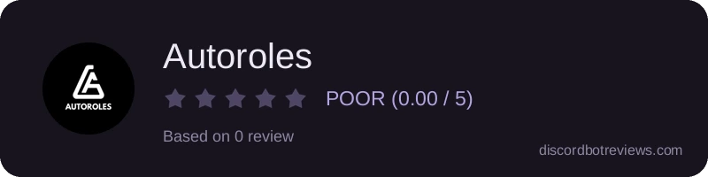 Rating widget preview for Autoroles