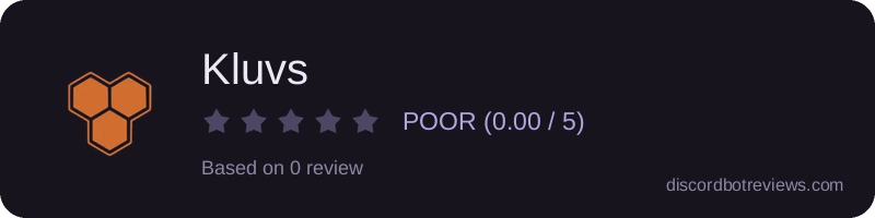 Rating widget preview for Kluvs