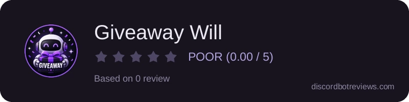 Rating widget preview for Giveaway Will