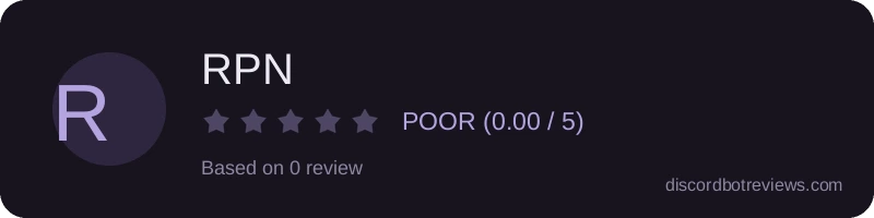 Rating widget preview for RPN