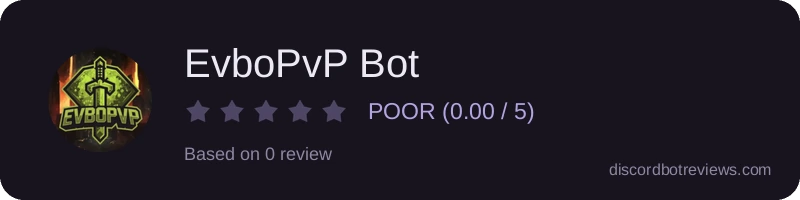 Rating widget preview for EvboPvP Bot