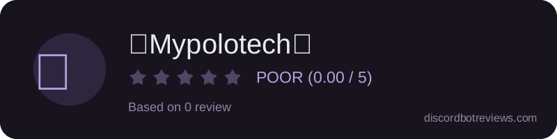 Rating widget preview for 🤖Mypolotech🤖
