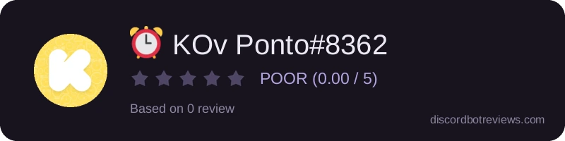 Rating widget preview for ⏰ KOv Ponto#8362