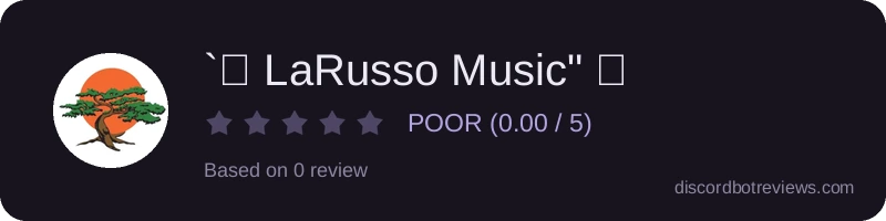 Rating widget preview for `ꄶ LaRusso Music" ⸸