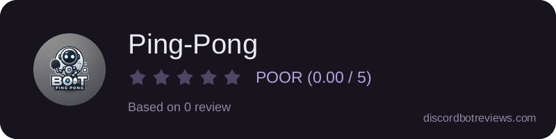 Rating widget preview for Ping-Pong