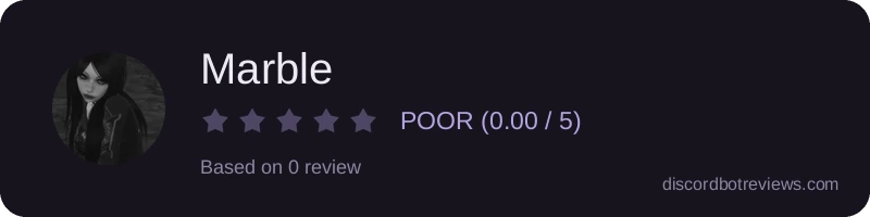 Rating widget preview for Marble