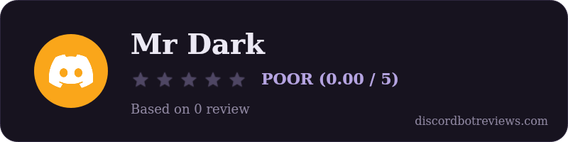 Rating banner for Mr Dark