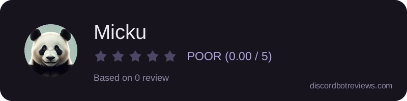Rating widget preview for Micku