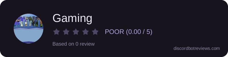 Rating widget preview for Gaming