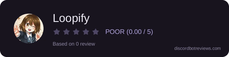 Rating widget preview for Loopify