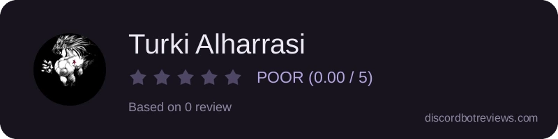 Rating widget preview for Turki Alharrasi