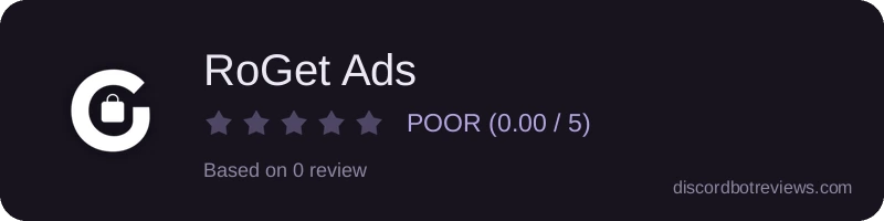 Rating widget preview for RoGet Ads
