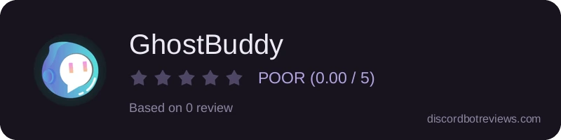 Rating widget preview for GhostBuddy