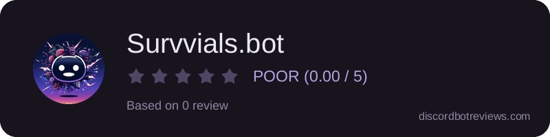 Rating widget preview for Survvials.bot