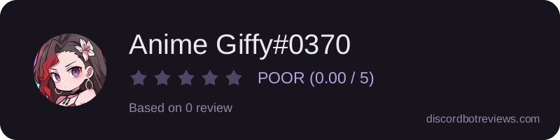 Rating widget preview for Anime Giffy#0370