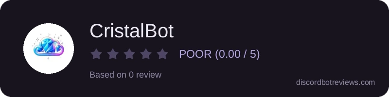 Rating widget preview for CristalBot