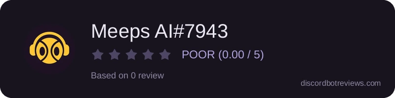 Rating widget preview for Meeps AI#7943