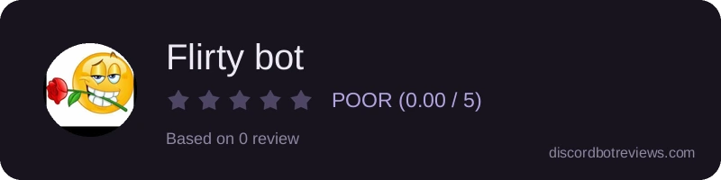 Rating widget preview for Flirty bot