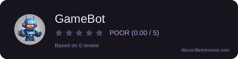 Rating widget preview for GameBot