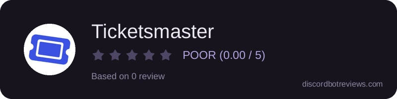 Rating widget preview for Ticketsmaster