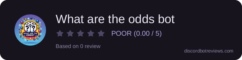 Rating banner for What are the odds bot