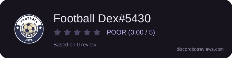 Rating widget preview for Football Dex#5430